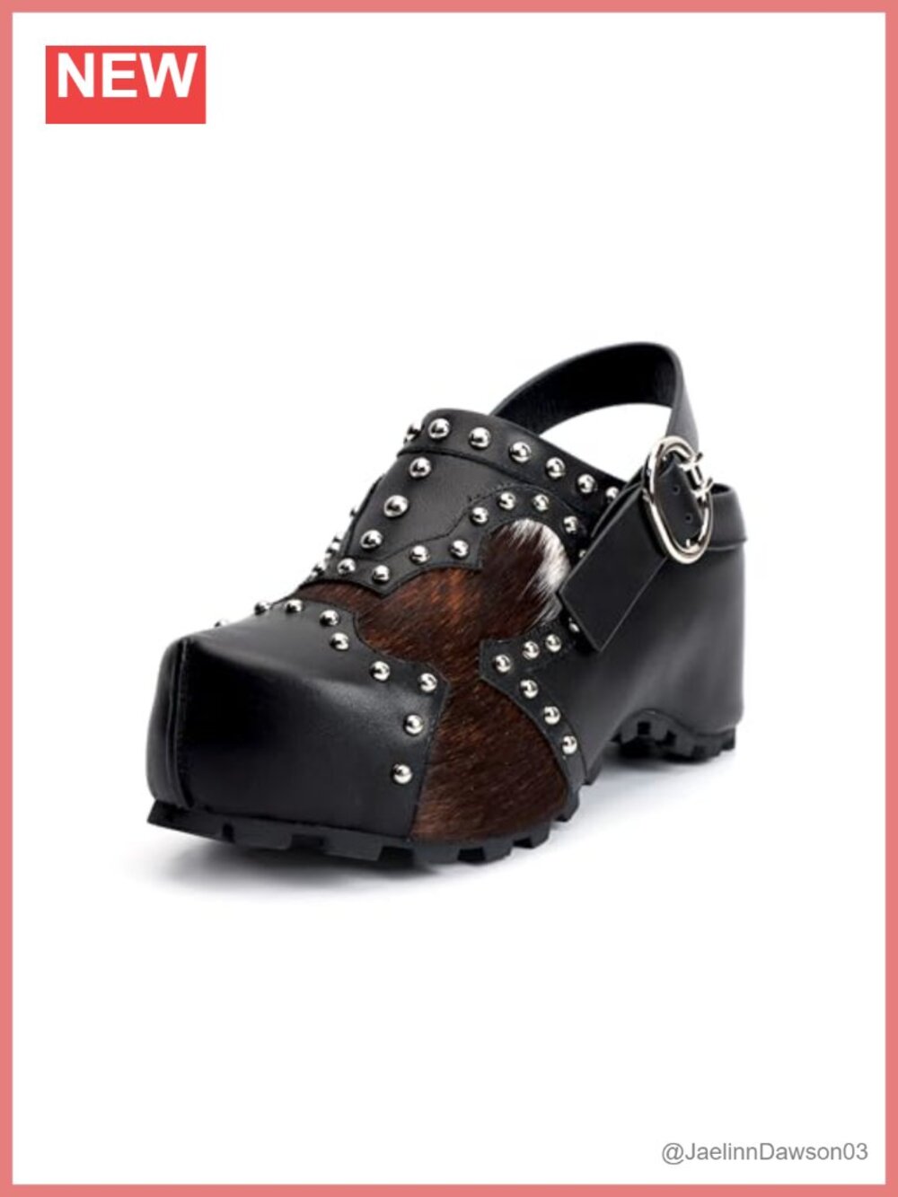 Handmade Calf Hair & Leather Clogs with Arch Support